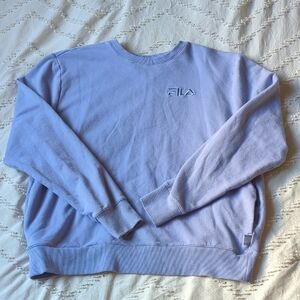 FILA Women’s Light Purple Crewneck Sweatshirt - Pastel Lavender - Size Medium